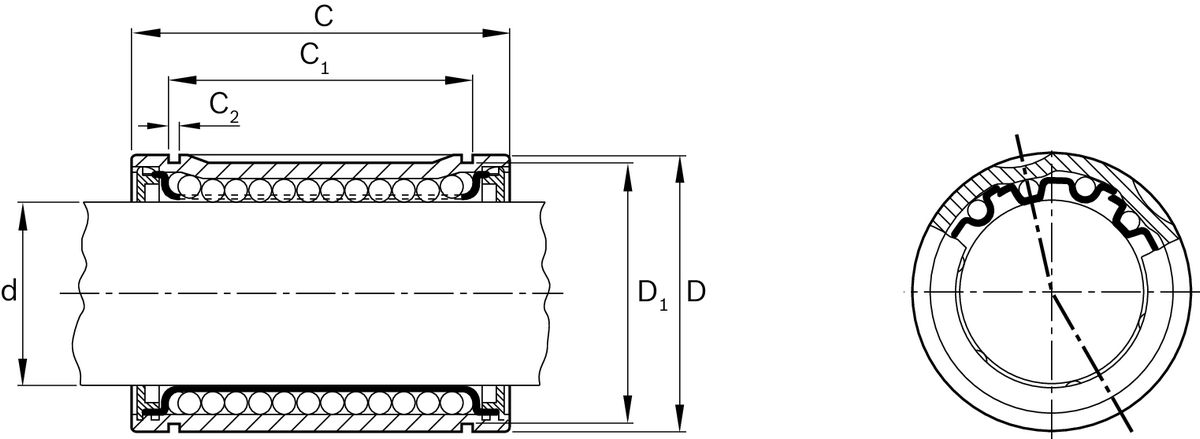 Стандартная линейная втулка Bosch Rexroth KBM-8-D [R060130810]