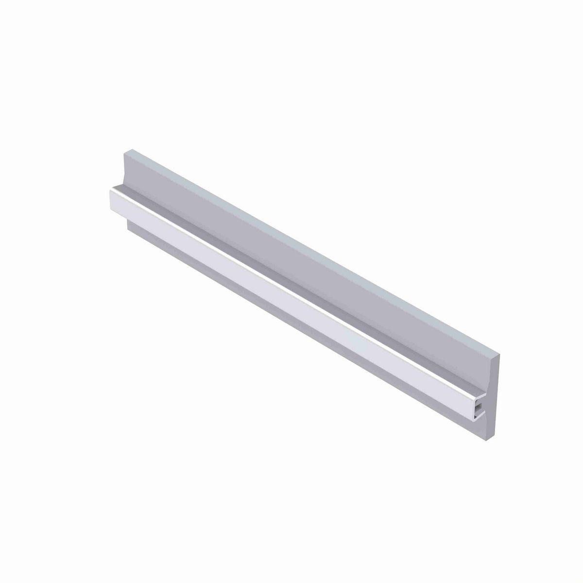 System Plast Tee Guide Rail: 2.25"W X 0.83"H X 96"L Grey Nolu-S - VG-SST-2.25-NS-8