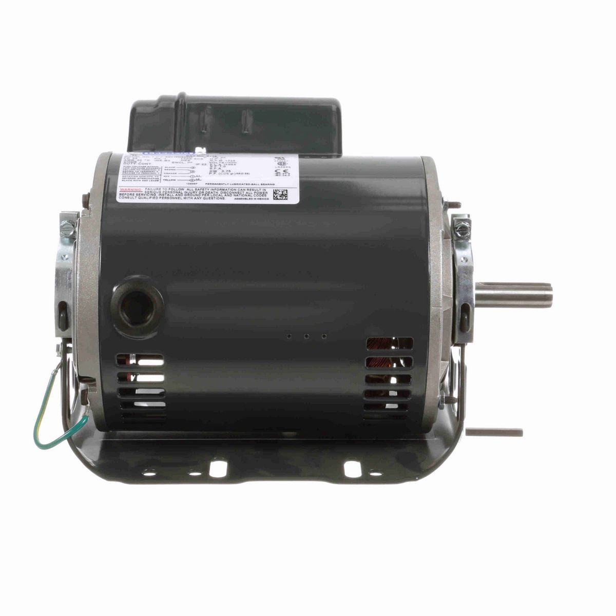 LEESON General Purpose Motor, 1 HP, 1 Ph, 60 Hz, 115/230 V, 1800 RPM, 56 Frame, DP - S116
