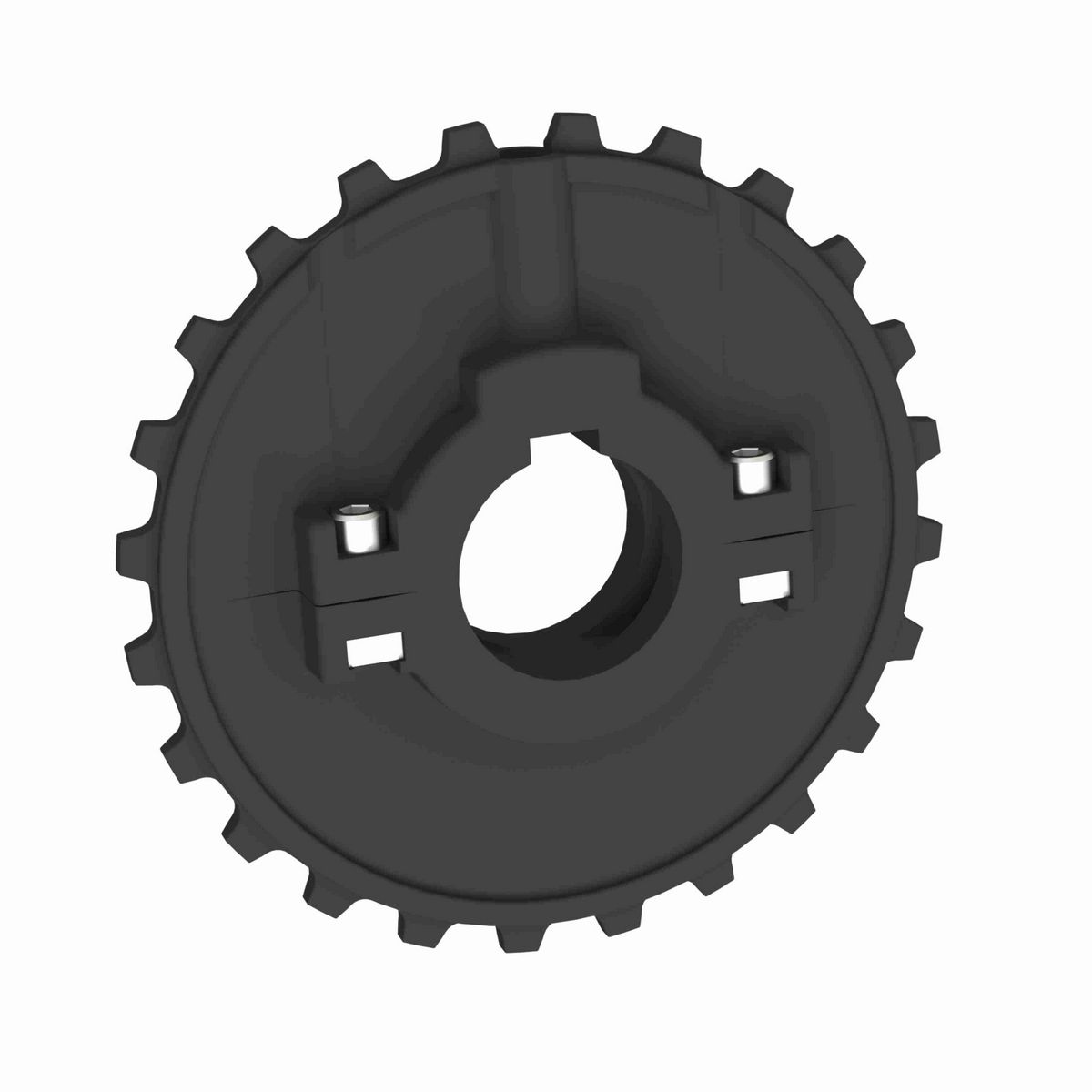 Rexnord 5930 Series Split Molded Nylon Sprocket and a 24 Teeth with 1in Round Shaft-Ready Bore with Keyway & Setscrew - 614-107-1