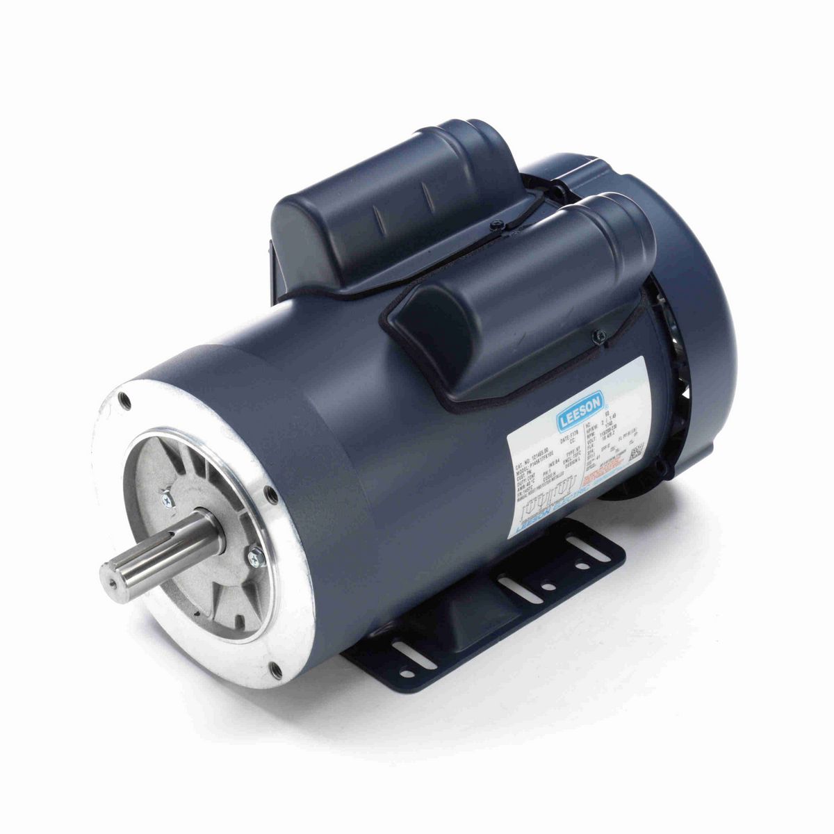 LEESON General Purpose Motor, 2 HP, 1 Ph, 60 Hz, 115/230 V, 1800 RPM, 145TC Frame, TEFC - 121465.00
