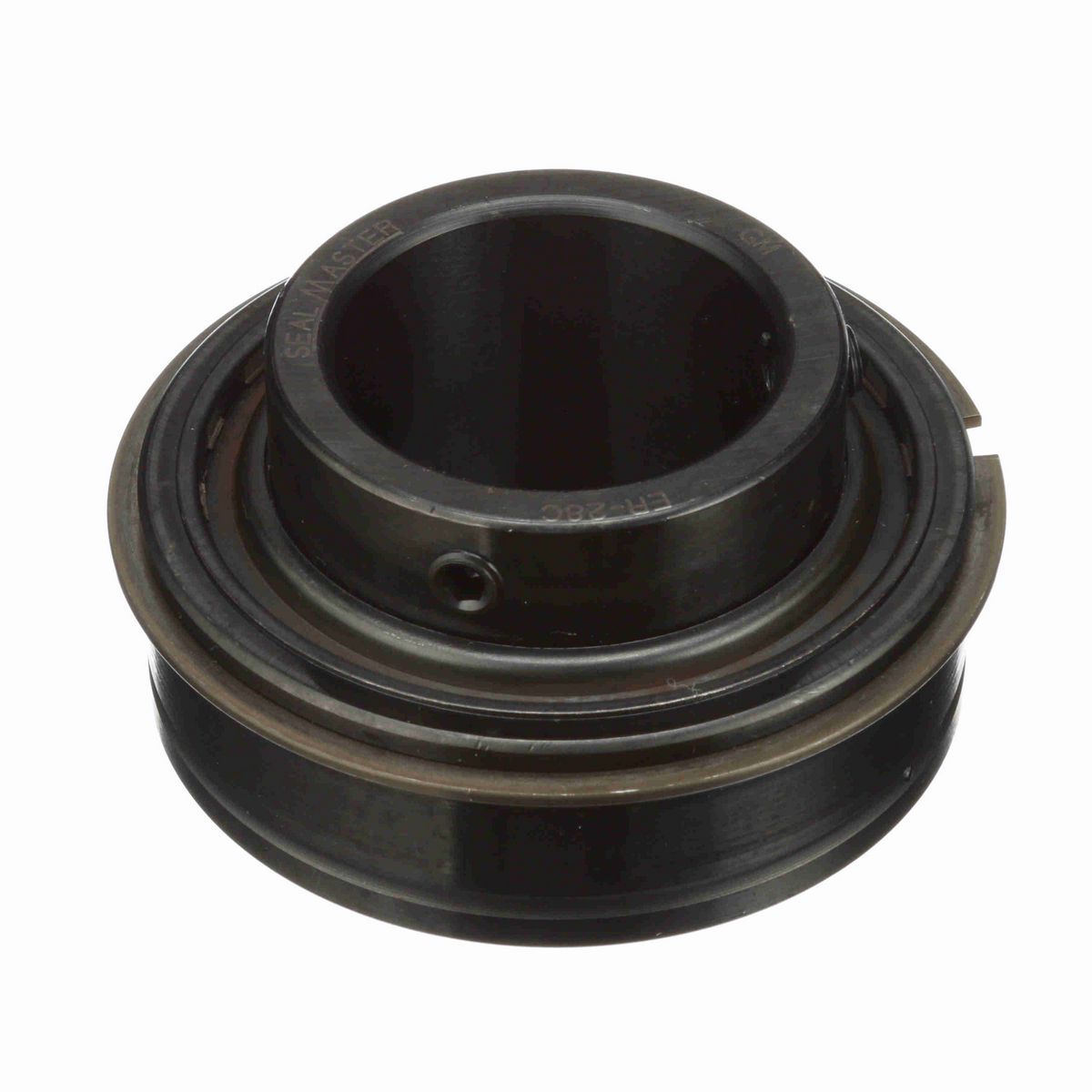 Sealmaster Mounted Insert Only Ball Bearing - 52100 Bearing Steel, Black Oxided - Setscrew Lock - ER-28C