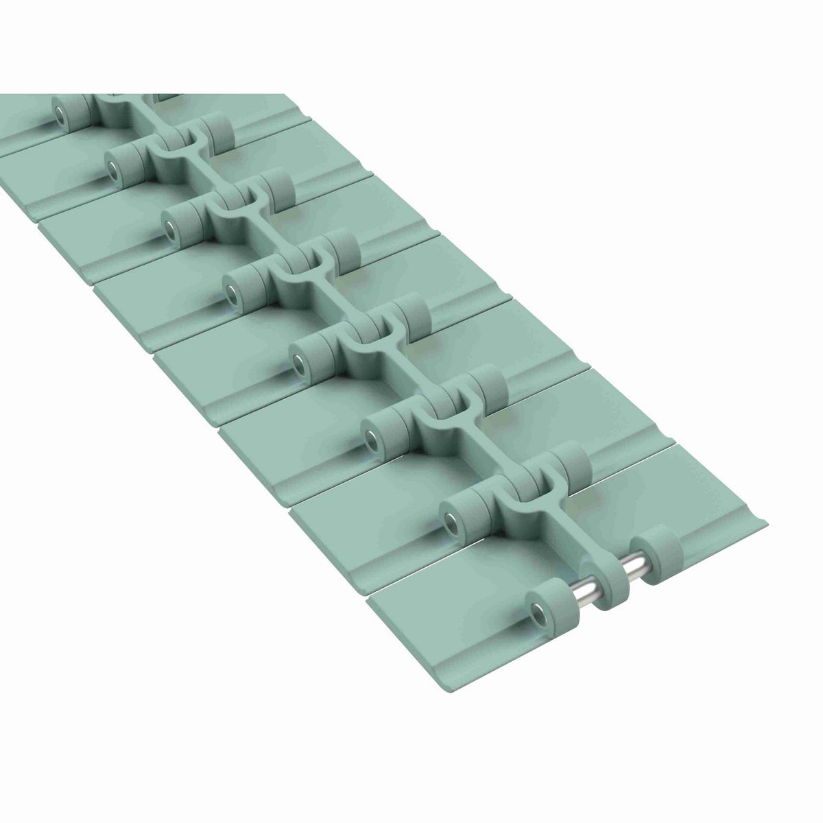 Rexnord 820 Straight Running Solid Top, Material: Heat Stabilized (Green), Width: 4.5in, Pitch: 1.5in - 81426852