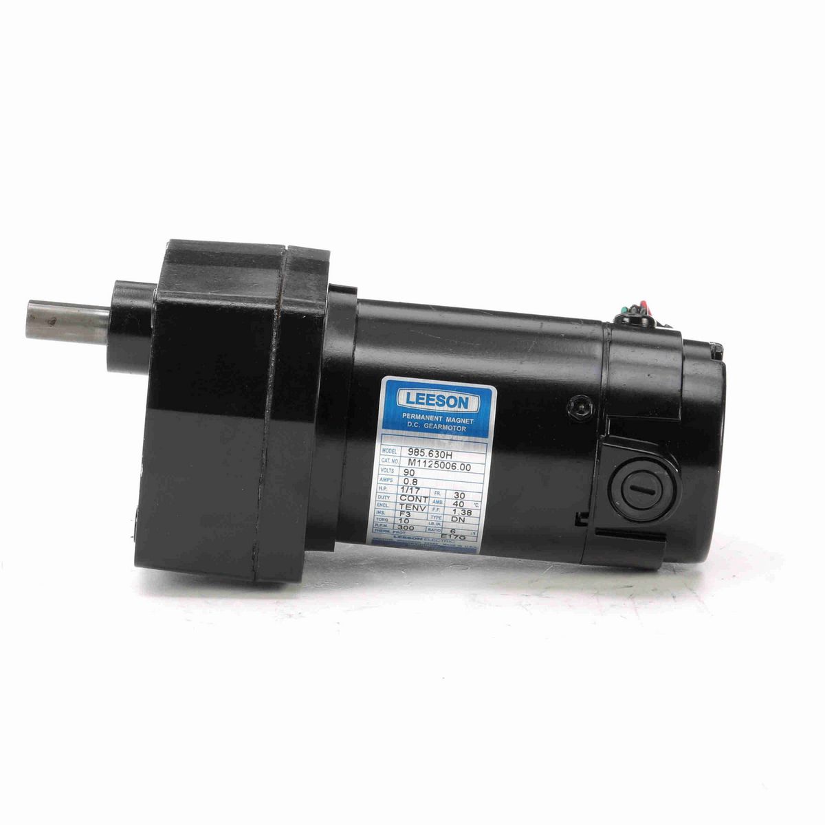 LEESON Parallel Shaft Gearmotor, 0.06 HP, 90 V, 300 RPM, 30 Frame, TENV - M1125006.00
