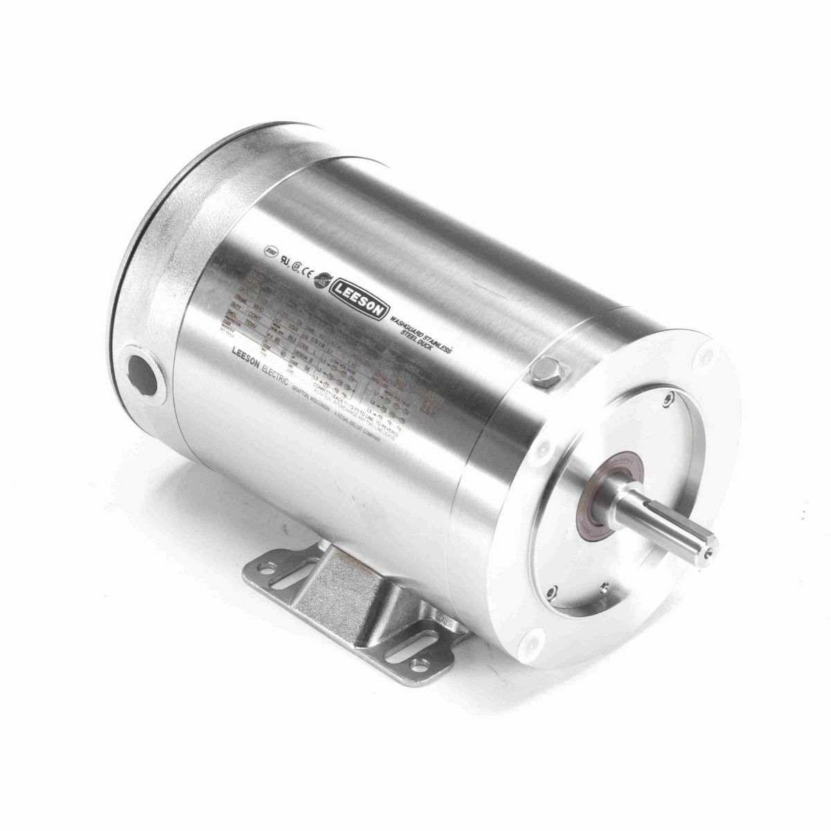 LEESON Premium Duck™ General Purpose Motor, 1 & 0.75 HP, 3 Ph, 60 & 50 Hz, 230/460 & 190/380 V, 3600 & 3000 RPM, 56HC Frame, TENV - 117273.00