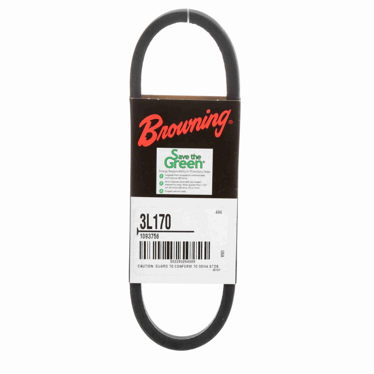 Browning Rubber FHP Belt - 3L170