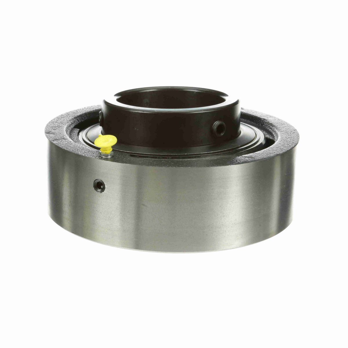 Sealmaster Mounted Cast Iron Cylindrical Cartridge Ball Bearing - 52100 Bearing Steel, Black Oxided - Setscrew Lock - MSC-64