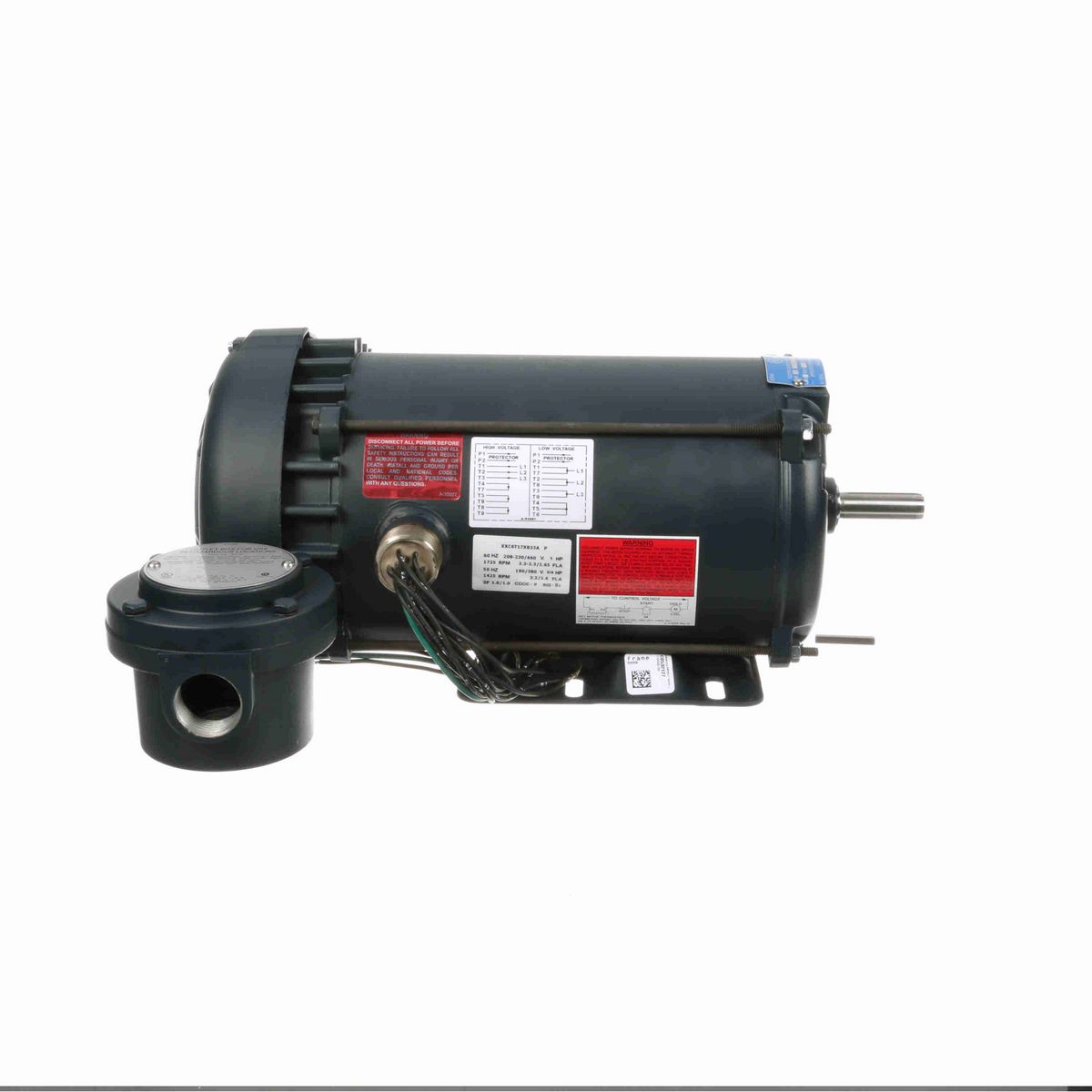 LEESON Explosion Proof Motor, 1 & 0.75 HP, 3 Ph, 60 & 50 Hz, 208-230/460 & 190/380 V, 1800 & 1500 RPM, 56H Frame, EPFC - 119426.00