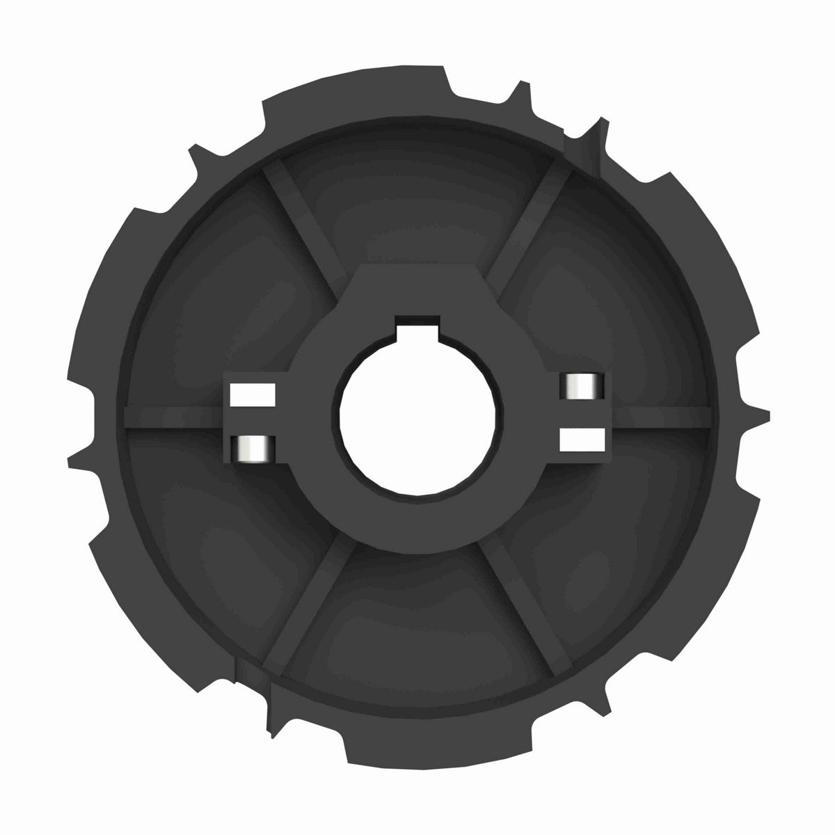 Rexnord 815 Series Split Molded Nylon Sprocket and a 25 Teeth with 1-1/4in Round Shaft-Ready Bore with Keyway & Setscrew - 614-31-3