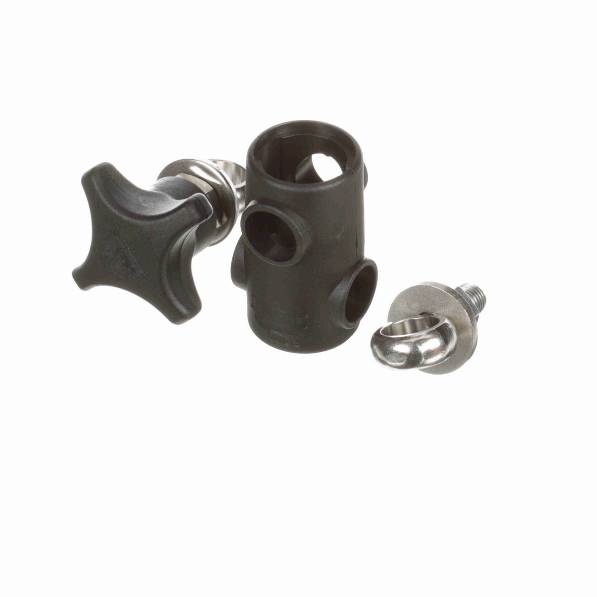 System Plast Cross Block for 5/8-in round x 5/8-in round w/ 1 Knob and 1 Nut - VG-621NK-58-58