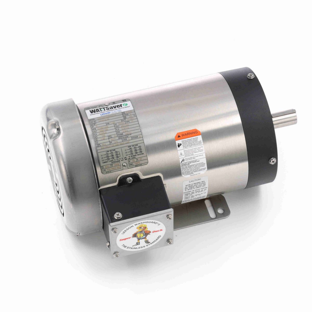 LEESON Washguard® ll General Purpose Motor, 2 & 2 HP, 3 Ph, 60 & 50 Hz, 230/460 & 190/380 V, 1800 & 1500 RPM, 145TC Frame, TEFC - 121913.00