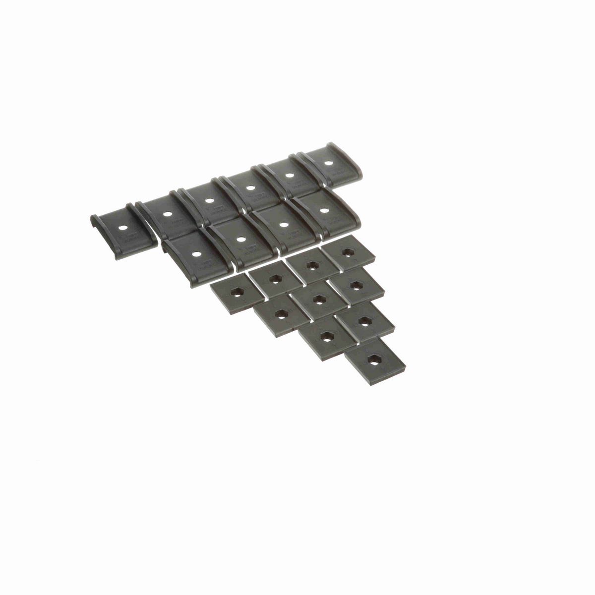 System Plast Double Rail Clamp, Polyamide, for~3/8" Hardware - VG-011-01-P-38