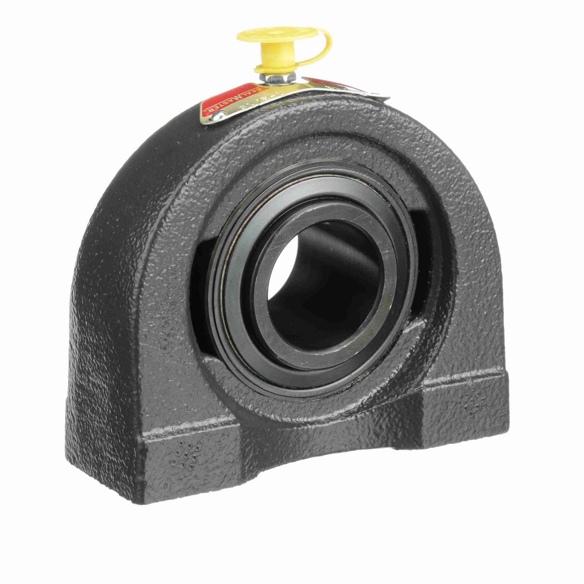 Sealmaster Mounted Cast Iron Tapped Base Pillow Block Ball Bearing - 52100 Bearing Steel, Black Oxided - Setscrew Lock - TB-19