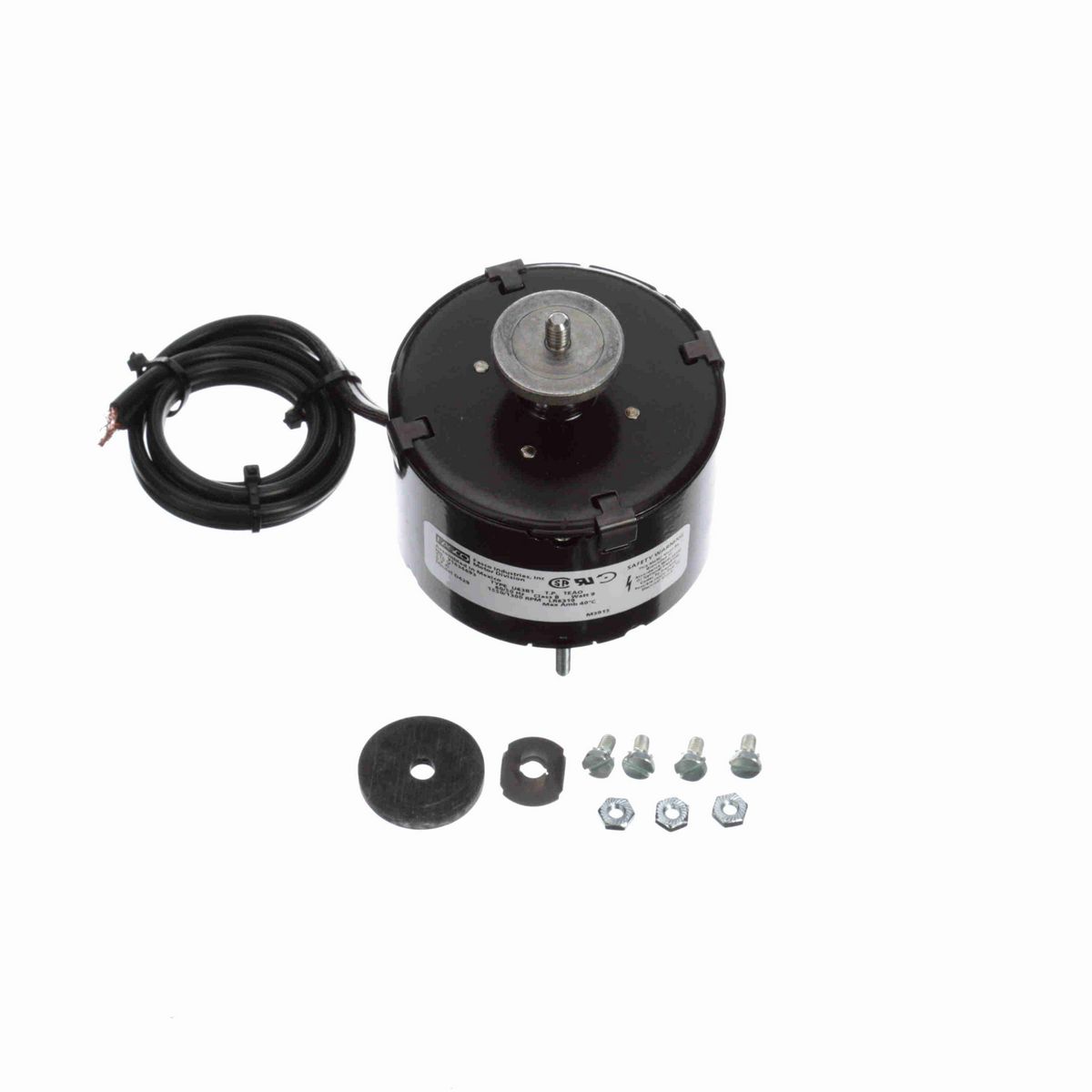 FASCO Refrigeration Motor, 1 Ph, 50 Hz, 115 V, 1550/1300 RPM, 1 Speed, 3.3" Diameter, TEAO - D429