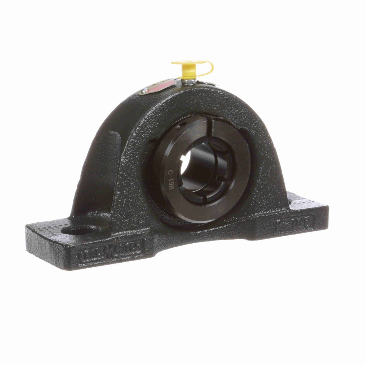 Sealmaster Mounted Cast Iron Two Bolt Pillow Block Ball Bearing - 52100 Bearing Steel, Black Oxided - Concentric Lock - NP-18T