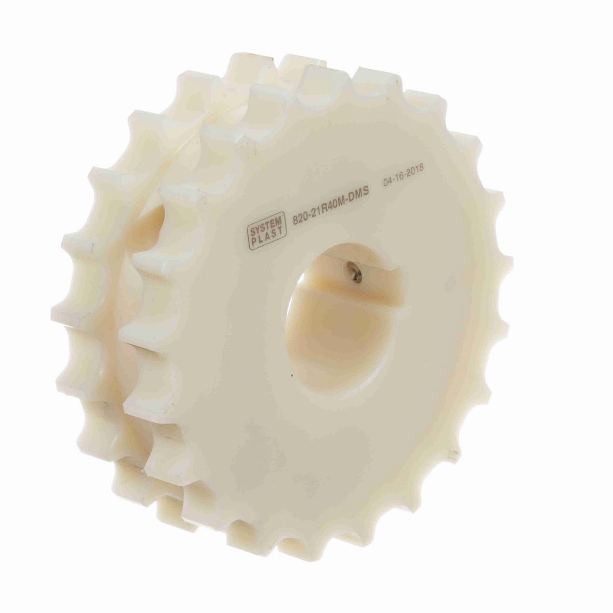 System Plast 820 Series Split Machined Sprocket with 21 Teeth and a 40mm Round Shaft-Ready Bore - 820-21R40M-DMS