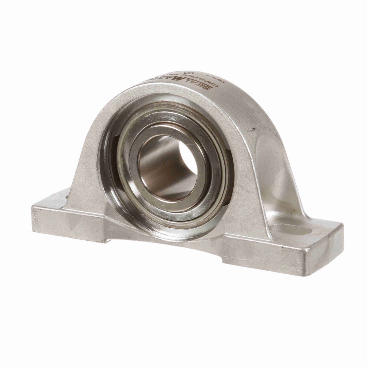 Sealmaster Mounted Stainless Steel Two Bolt Pillow Block Ball Bearing - 52100 Bearing Steel, Phosphorus Nickel Coated - Setscrew Lock - Corrosion Resistant - Reduced Maintenance - Lubed for Life - CRPS-PN24 RMW