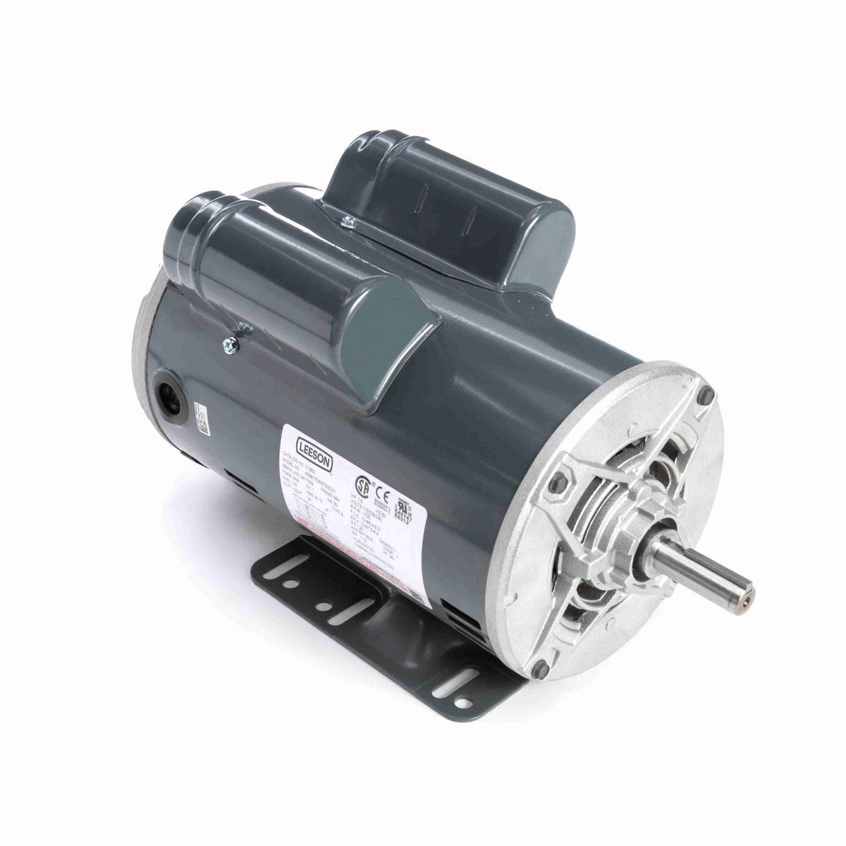 LEESON General Purpose Motor, 1.50 HP, 1 Ph, 60 Hz, 115/208-230 V, 1800 RPM, 56H Frame, DP - C186A