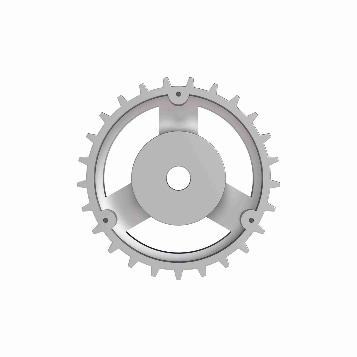 Rexnord 820 Series Solid One Piece Cast Iron Sprocket with 25 Teeth and a 3/4in Round Rough Stock Bore (RSB) - 401-162-2