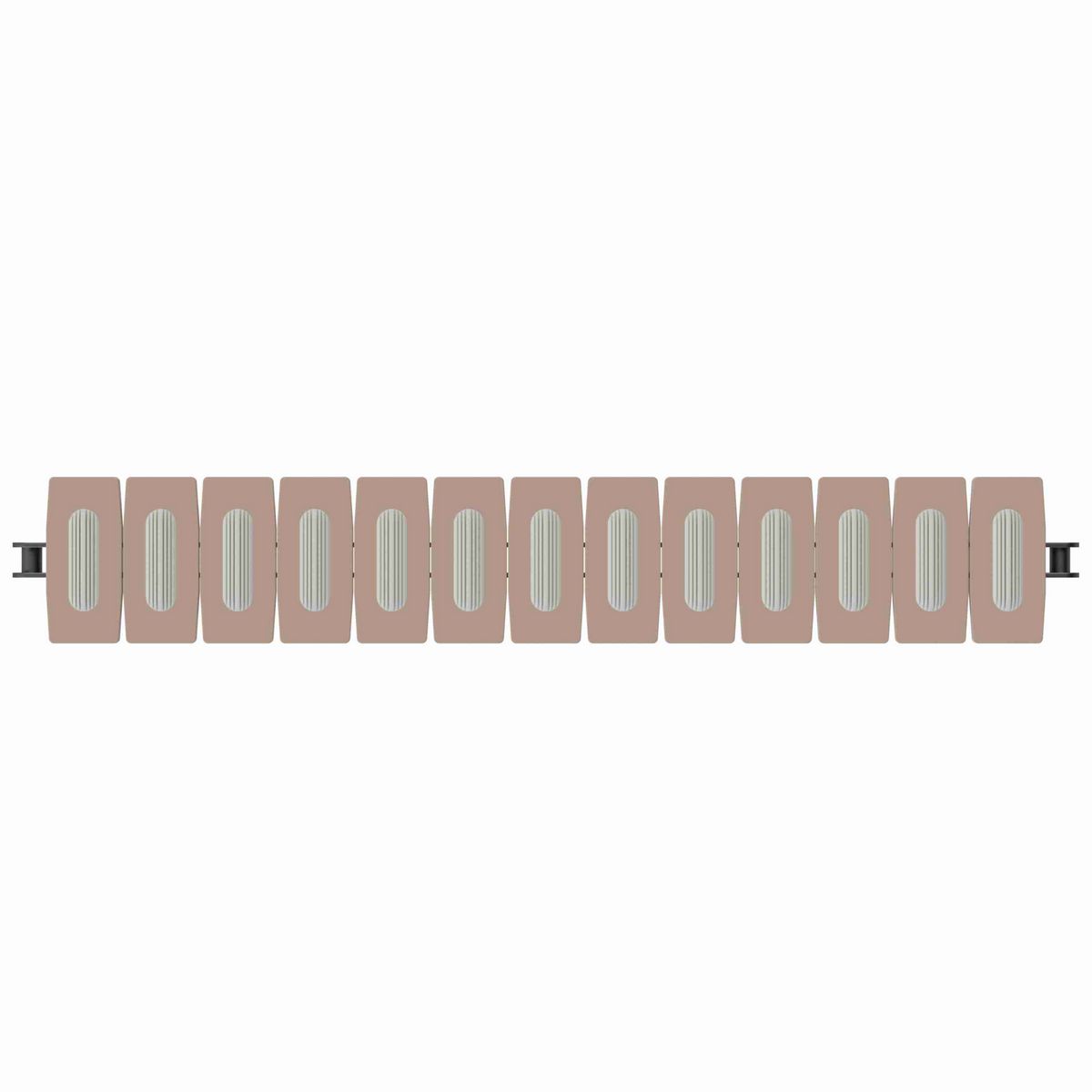 Rexnord 1873TAB SuperGrip™ Side-flexing SuperGrip™, Material: Tan Low Friction, Width: 3.75in, Pitch: 1.5in - 10470719