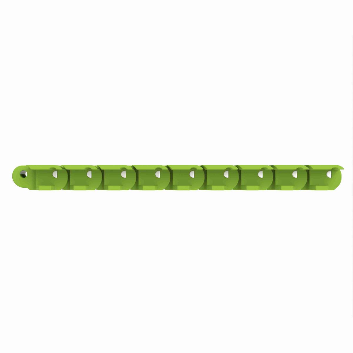 Rexnord 882TAB Side-flexing Solid Top, Material: Bright Lime-Green Dry PET Low Friction, Width: 4.5in, Pitch: 1.5in - 10679729