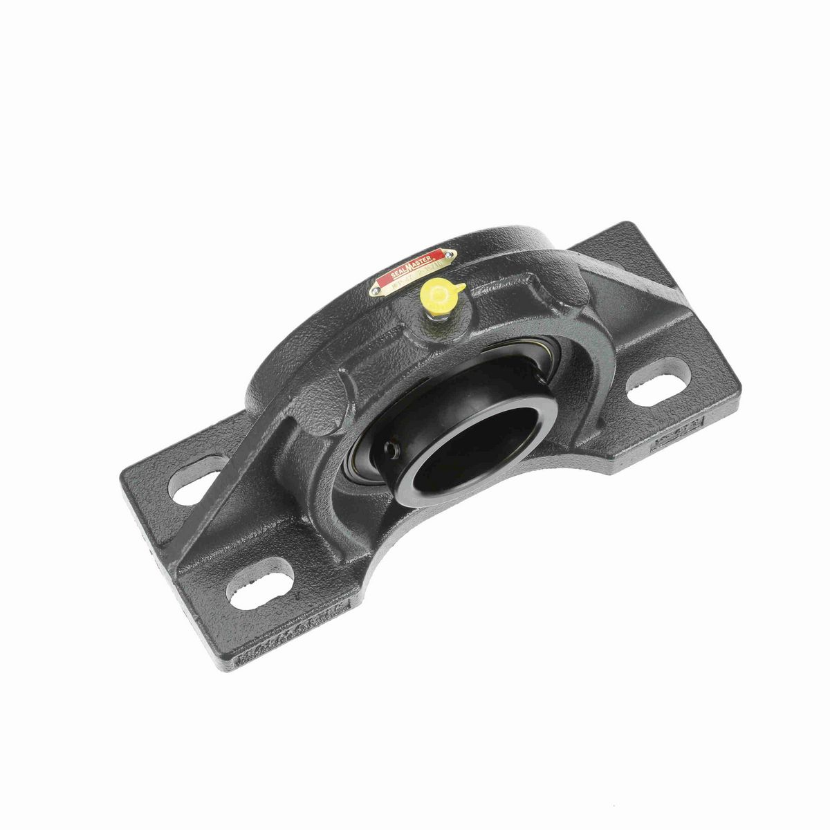 Sealmaster Mounted Cast Iron Four Bolt Pillow Block Ball Bearing - 52100 Bearing Steel, Black Oxided - Setscrew Lock - MFP-47
