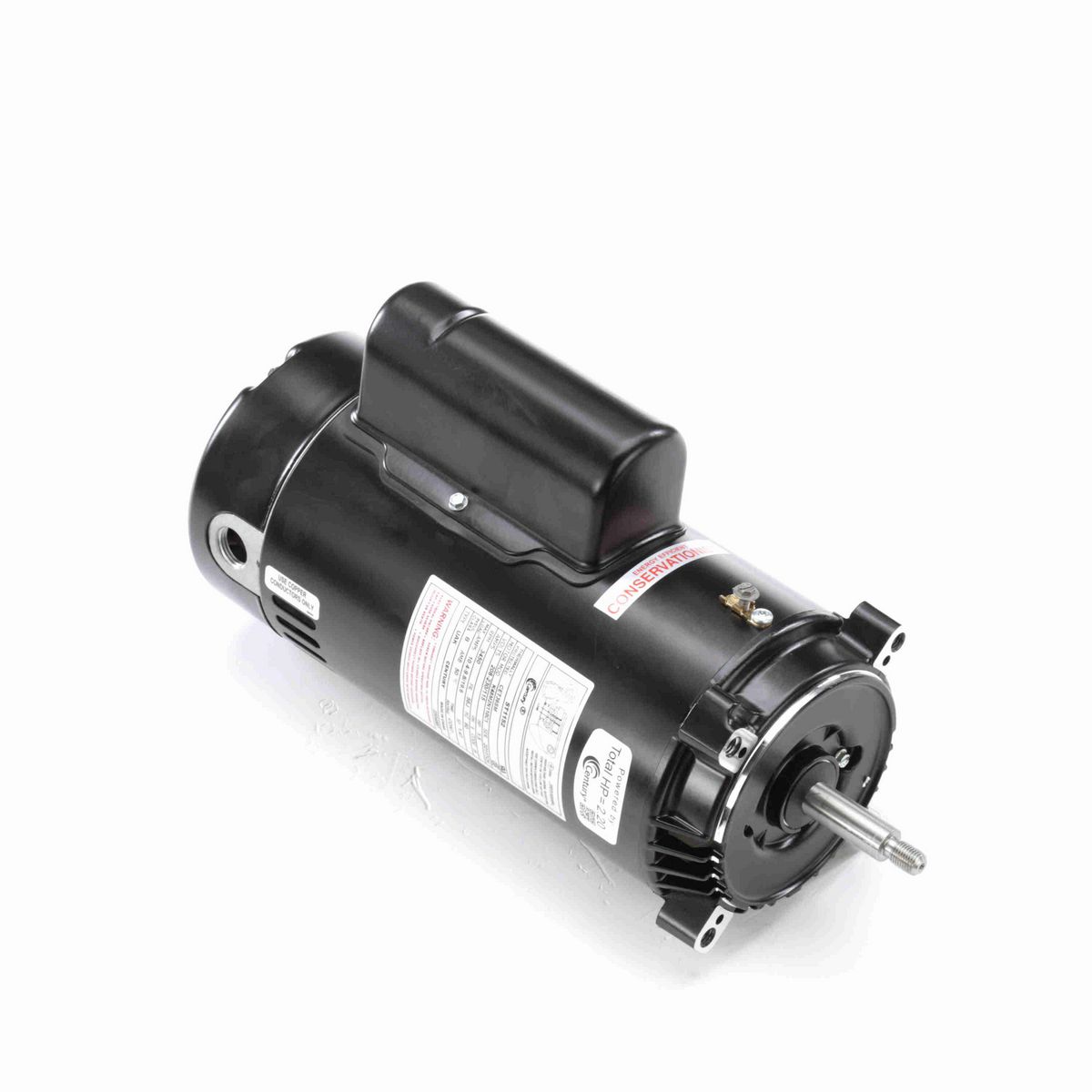 Century Pool Pump Motor, 1.5 HP, 1 Ph, 60 Hz, 208-230/115 V, 3600 RPM, 56J Frame, ODP - ST1152