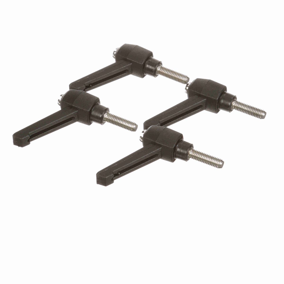 System Plast Ratchet Handle (Male); Thread: M6 x 1, Handle Length: 1.63-in Stud Length: 0.79-in, Color: Black - RH-10-BK-MSM6-20