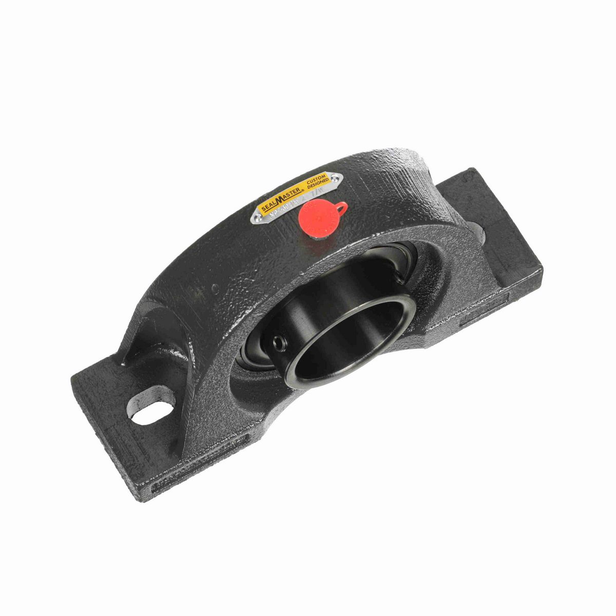 Sealmaster Mounted Cast Iron Two Bolt Pillow Block Ball Bearing - 52100 Bearing Steel, Black Oxided - Setscrew Lock - High Temperature - NP-39 HT