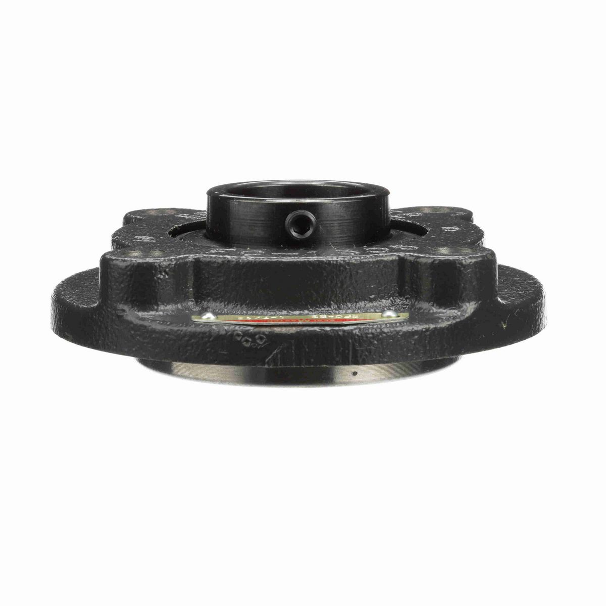 Sealmaster Mounted Cast Iron Flange Cartridge Ball Bearing - 52100 Bearing Steel, Black Oxided - Setscrew Lock - SFC-23