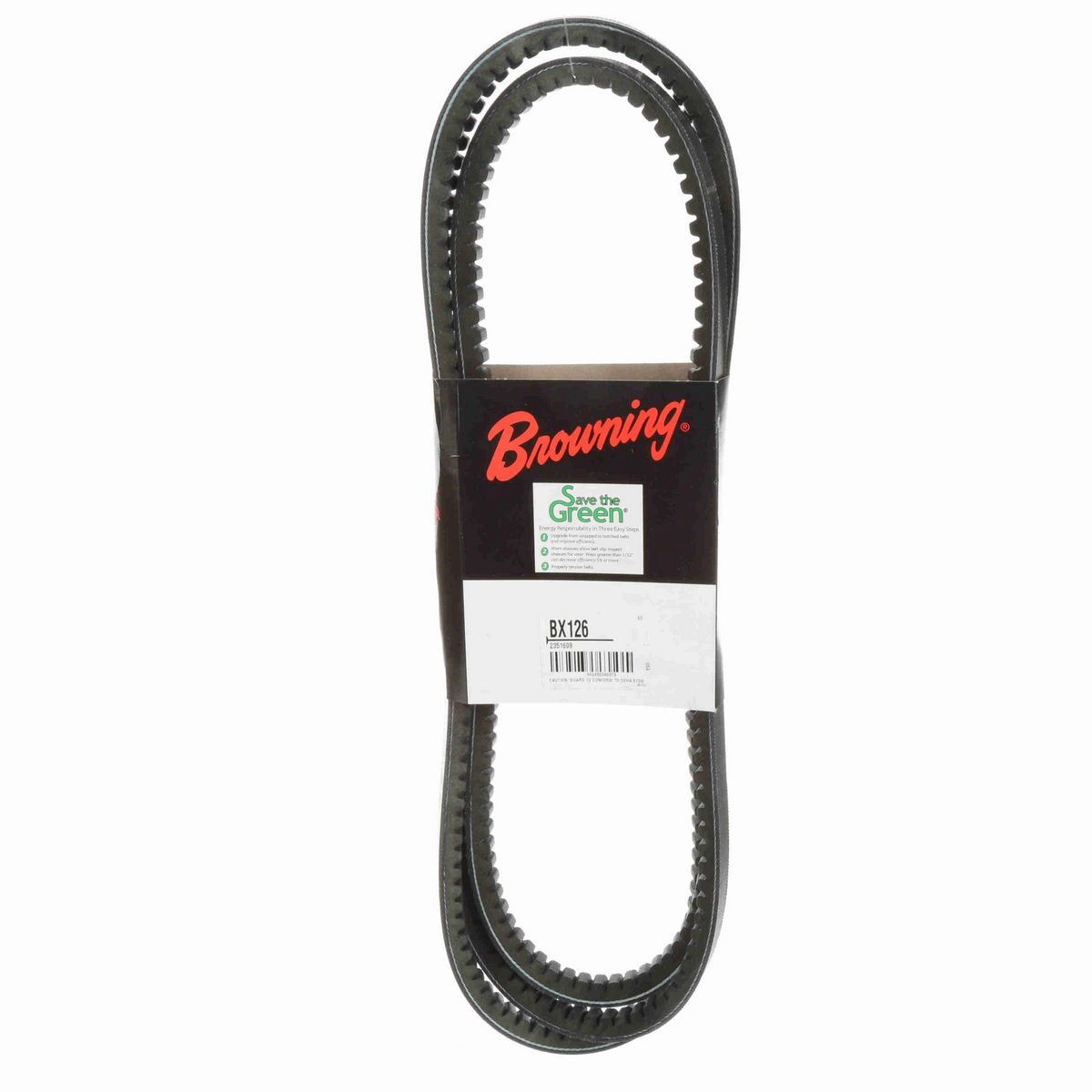 Browning EPDM Notched Belt 98% Efficient - BX126