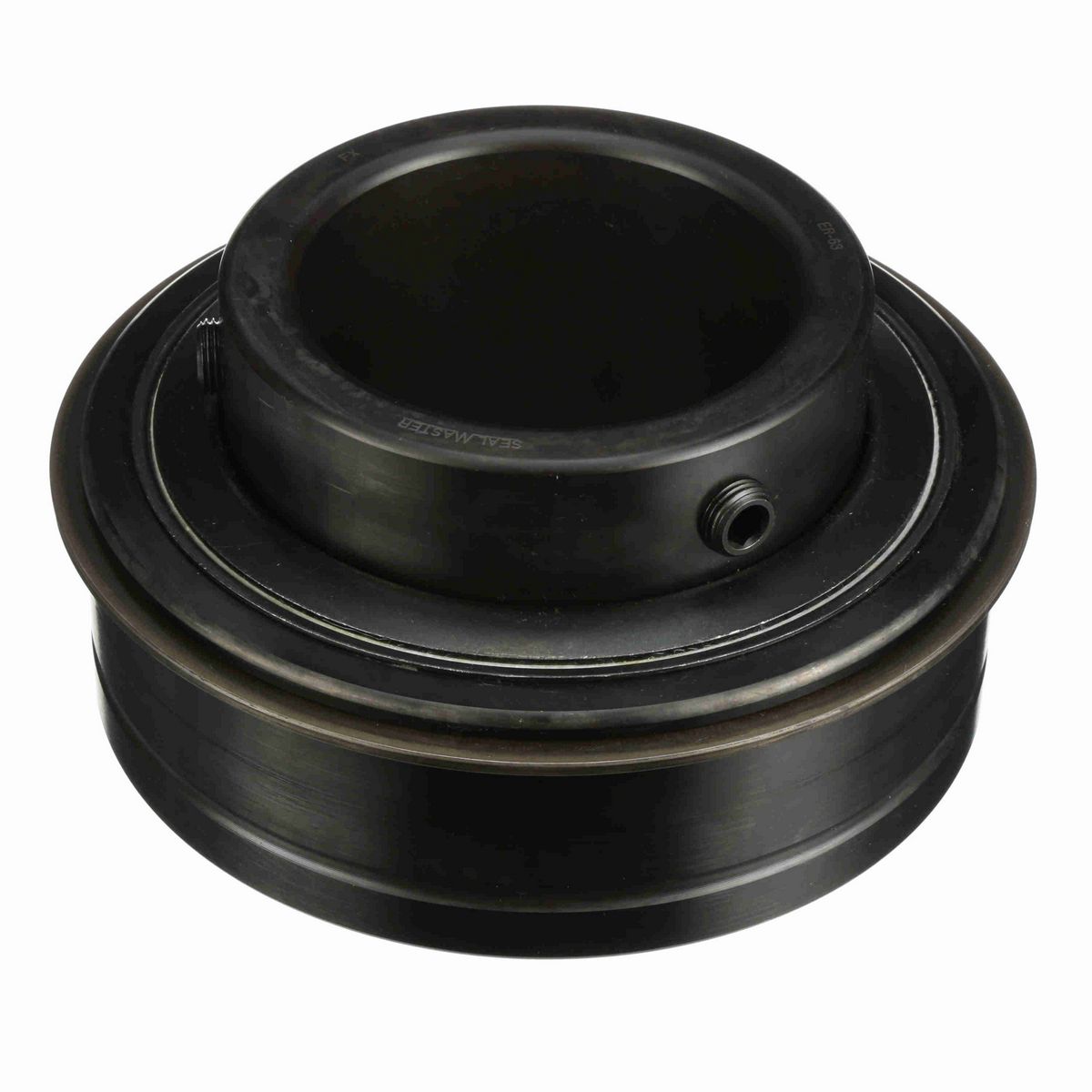 Sealmaster Mounted Insert Only Ball Bearing - 52100 Bearing Steel, Black Oxided - Setscrew Lock - ER-63