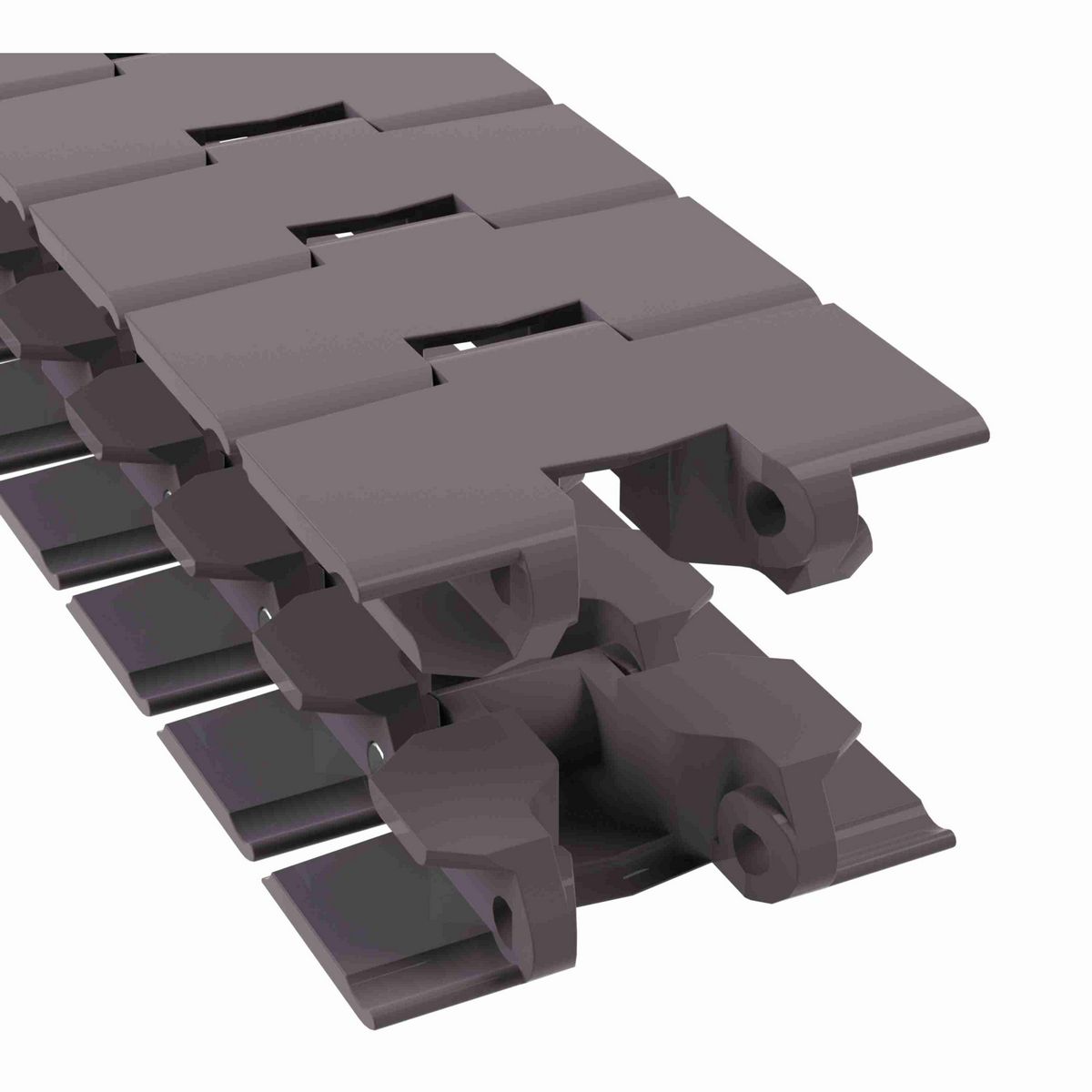 Rexnord 880TAB BO Side-flexing Solid Top Tight Radius, Material: Brown High Performance, Width: 3.25in, Pitch: 1.5in - 81410921