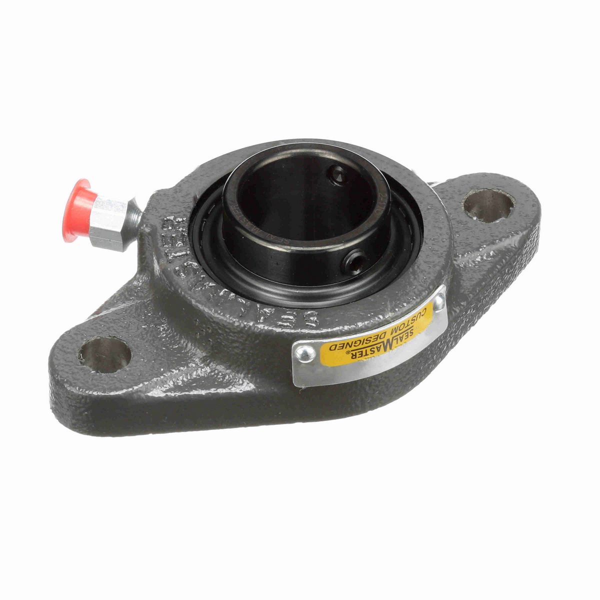 Sealmaster Mounted Cast Iron Two Bolt Flange Ball Bearing - 52100 Bearing Steel, Black Oxided - Setscrew Lock - High Temperature - SFT-20R HI