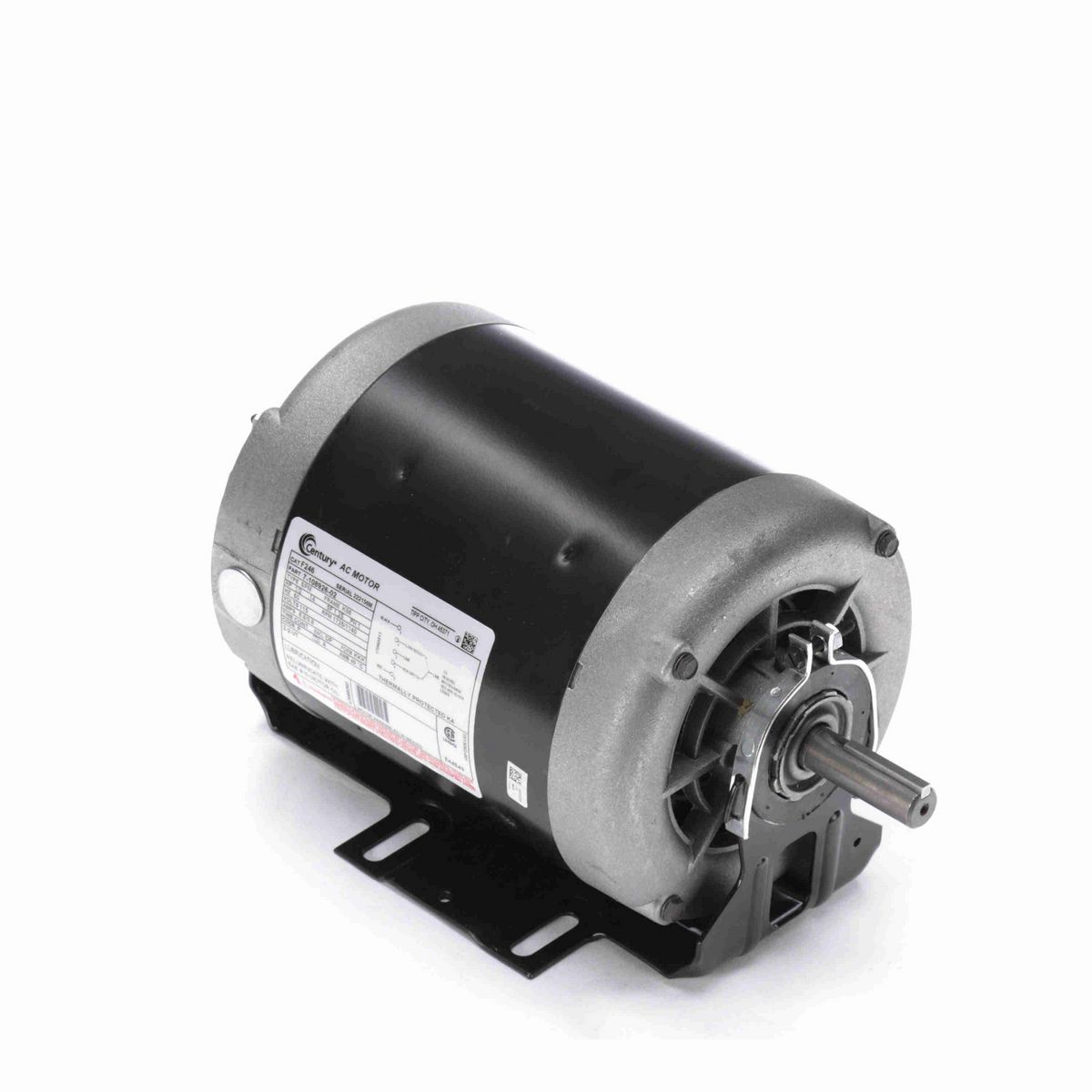 Century Fan and Blower Motor, 1/2-.14 HP, 1 Ph, 60 Hz, 115 V, 1800 RPM, K56 Frame, DP - F246