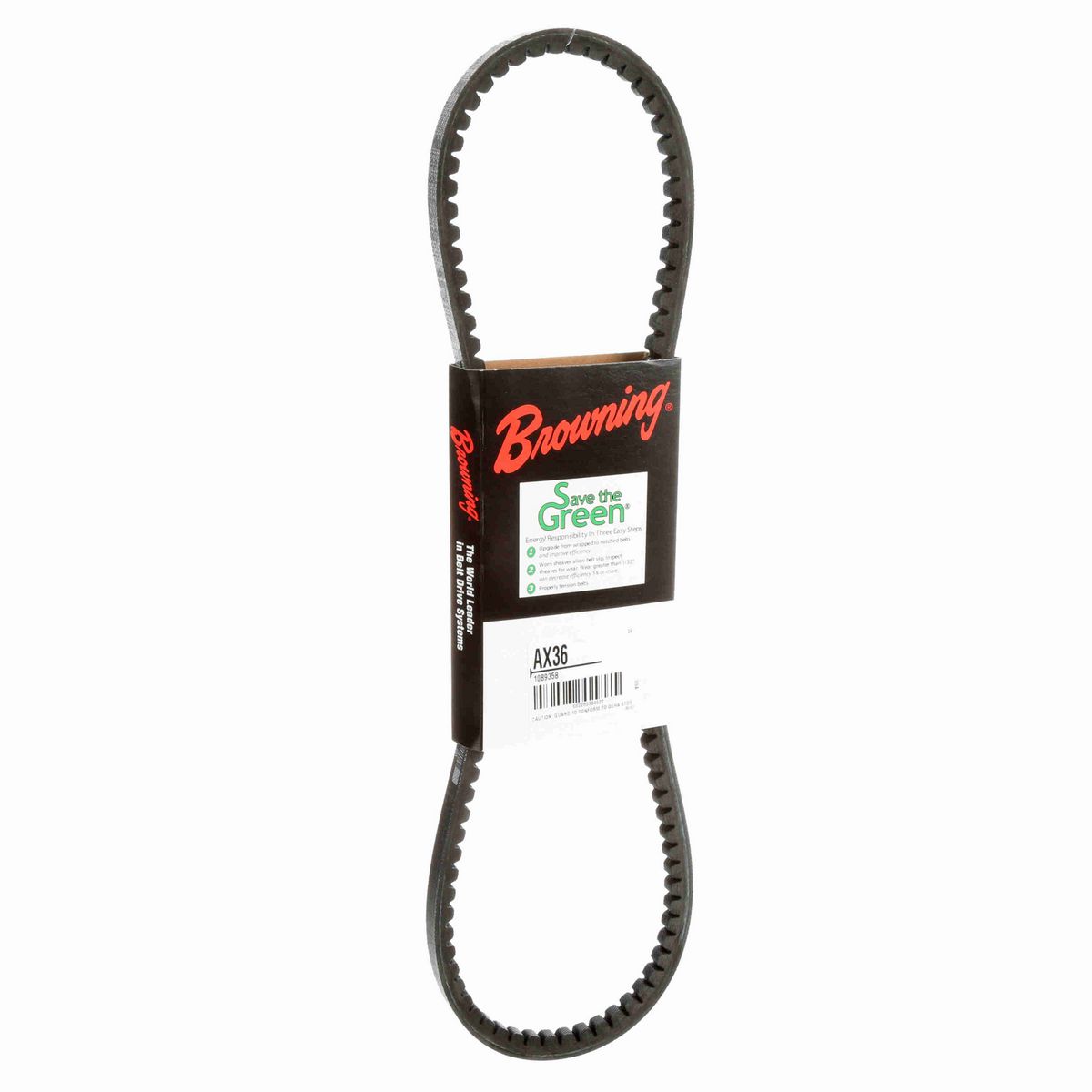 Browning EPDM Notched Belt 98% Efficient - AX36