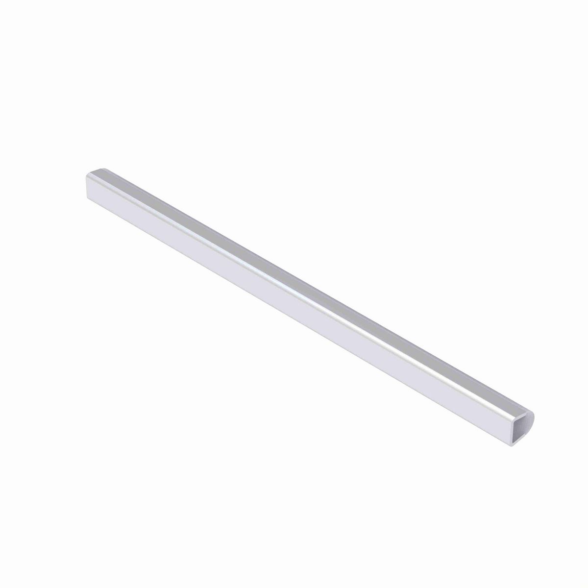 System Plast Round Rail Guide: 0.67"W X 0.67"H X 144"L White UHMW-PE - VG-SSRS-12