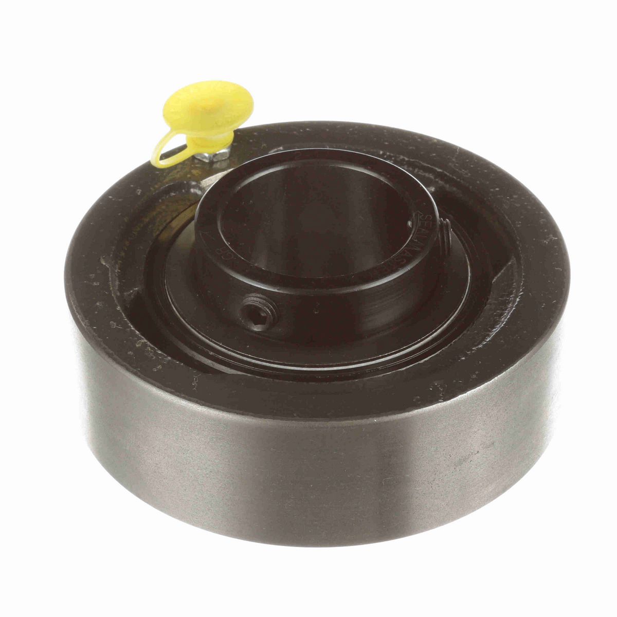 Sealmaster Mounted Cast Iron Cylindrical Cartridge Ball Bearing - 52100 Bearing Steel, Black Oxided - Setscrew Lock - SC-23