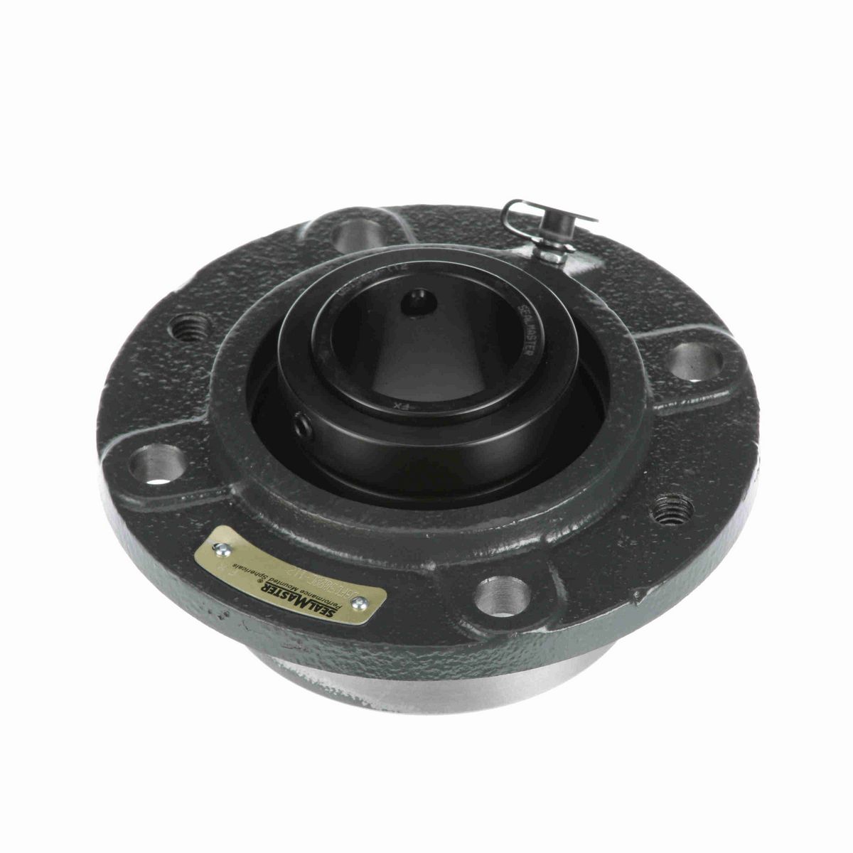 Sealmaster Mounted Cast Iron Piloted Flange Spherical Roller - 52100 Bearing Steel, Black Oxided - Collar Mount Lock - USFC5000E-112
