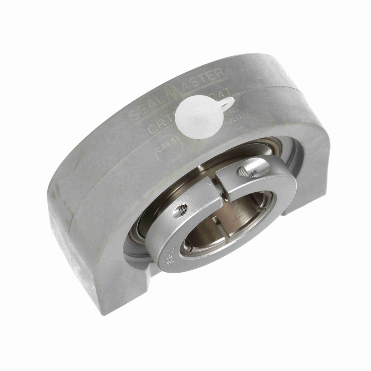 Sealmaster Mounted Composite Tapped Base Pillow Block Ball Bearing - 52100 Bearing Steel, Phosphorus Nickel Coated - Concentric Lock - Corrosion Resistant - CRTBC-PN24T