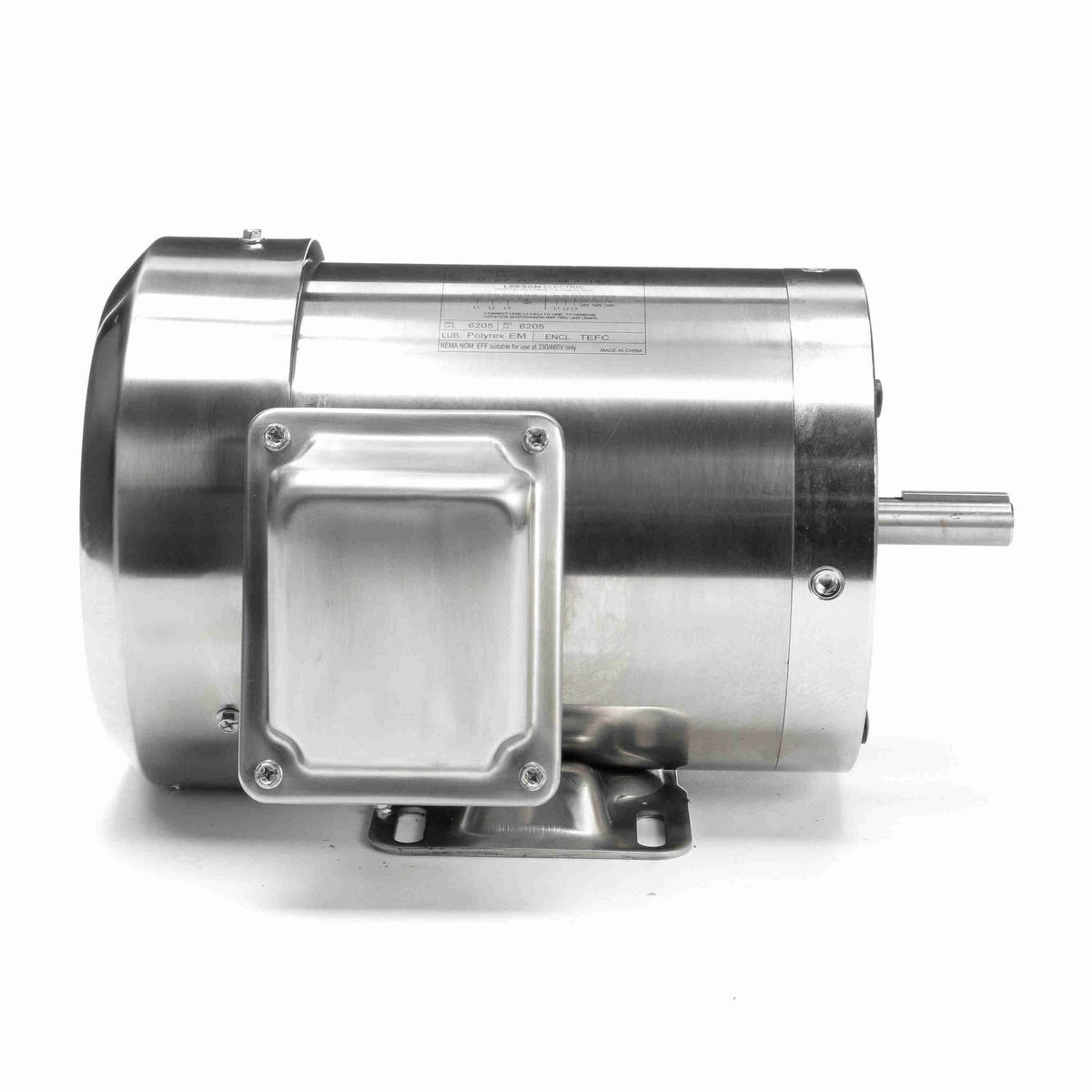 LEESON SST Duck™ General Purpose Motor, 1 & 0.75 HP, 3 Ph, 60 & 50 Hz, 230/460 & 190/380 V, 3600 & 3000 RPM, 56HC Frame, TEFC - 191209.00