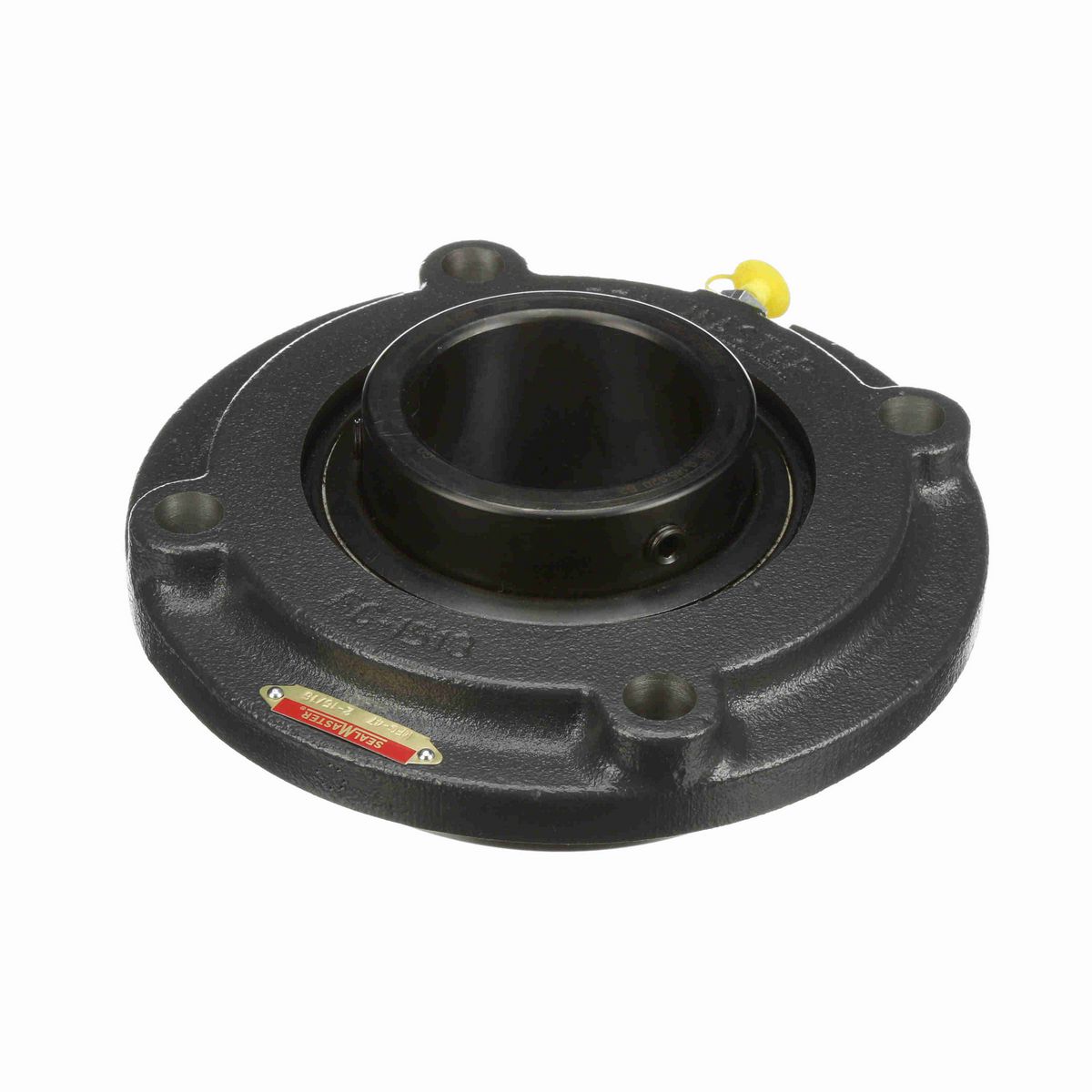 Sealmaster Mounted Cast Iron Flange Cartridge Ball Bearing - 52100 Bearing Steel, Black Oxided - Setscrew Lock - MFC-47