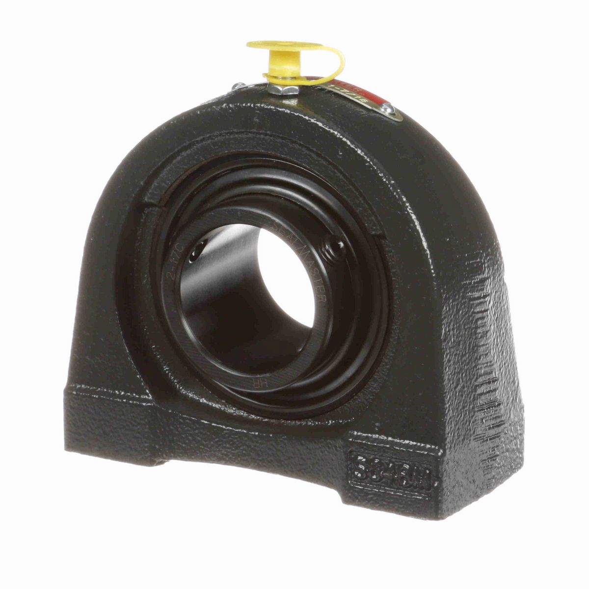 Sealmaster Mounted Cast Iron Tapped Base Pillow Block Ball Bearing - 52100 Bearing Steel, Black Oxided - Setscrew Lock - TB-23C