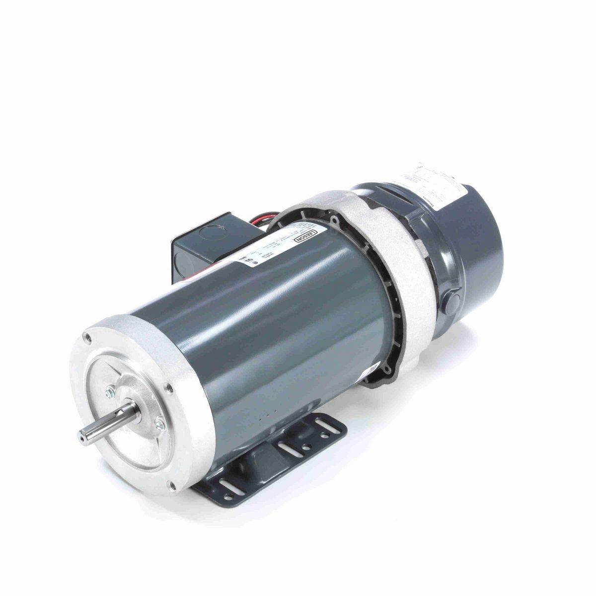 LEESON Brake Motor, 1.50 & 1 HP, 3 Ph, 60 & 50 Hz, 230/460 & 190/380 V, 1800 & 1500 RPM, 56HC Frame, TEFC - D457A