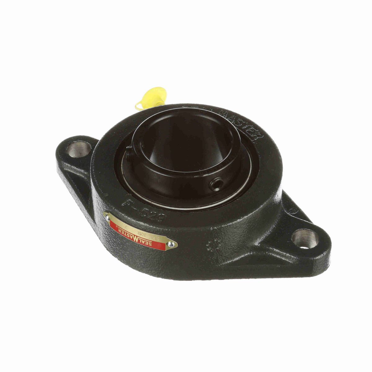 Sealmaster Mounted Cast Iron Two Bolt Flange Ball Bearing - 52100 Bearing Steel, Black Oxided - Setscrew Lock - SFT-32R