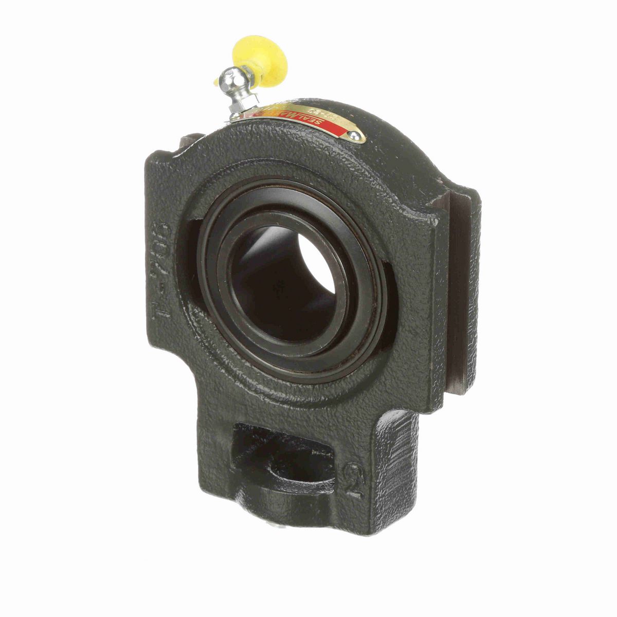 Sealmaster Mounted Cast Iron Wide Slot Take Up Ball Bearing - 52100 Bearing Steel, Black Oxided - Setscrew Lock - ST-23