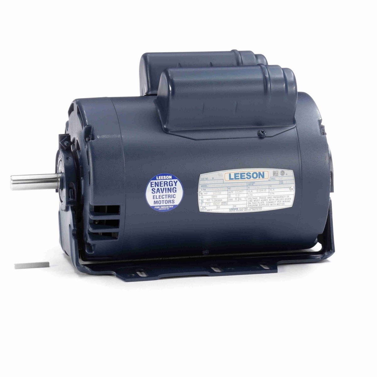 LEESON Definite Purpose Motor, 1 & 0.44 HP, 1 Ph, 60 Hz, 230 & 230 V, 1800 & 1800 RPM, 56H Frame, DP - 113373.00