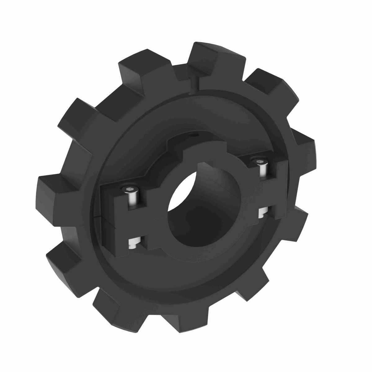 Rexnord 882 Series Split Molded Nylon Sprocket and a 11 Teeth with 1-7/16in Round Shaft-Ready Bore with Keyway & Setscrew - 614-100-4