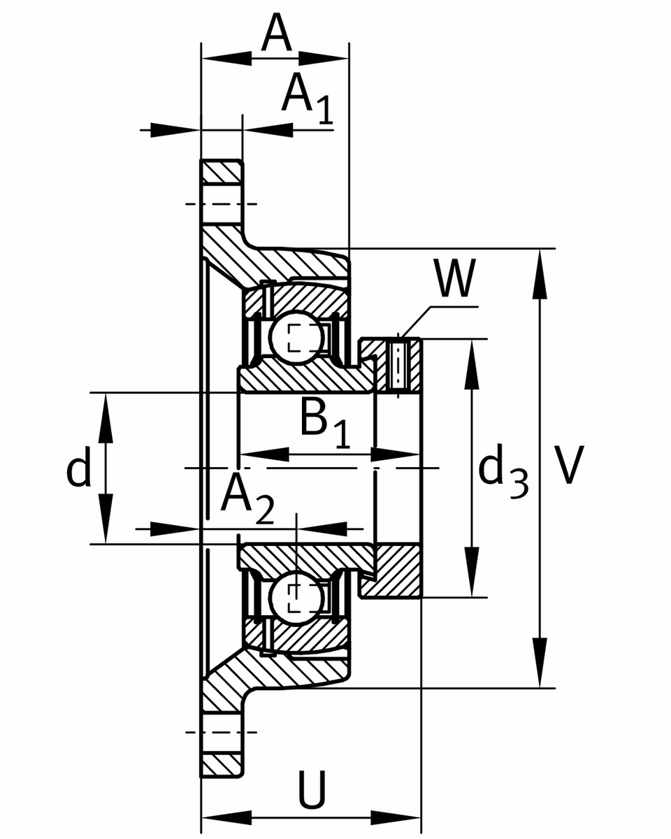 Фланцевый корпус INA PCFT50-XL