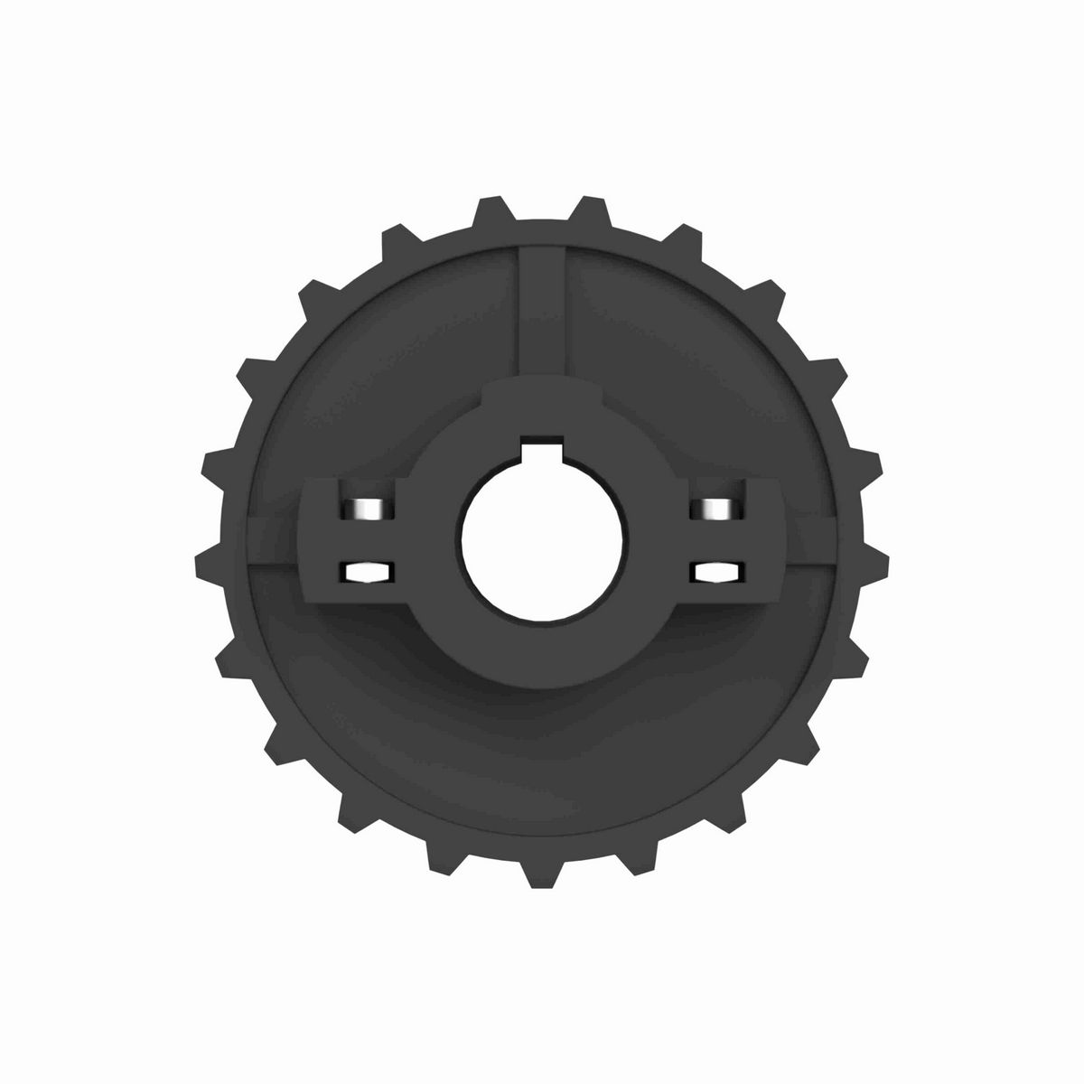 Rexnord 5700 Series Split Molded Nylon Sprocket with 21 Teeth and 25mm Round Shaft-Ready Bore with Keyway - 614-66-25